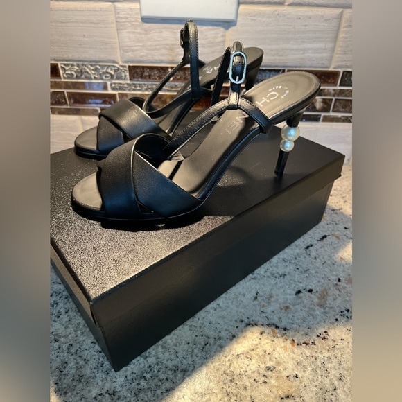 CHANEL Shoes - SOLD SOLD SOLD Chanel Lambskin Black Sandals 20B Size 37